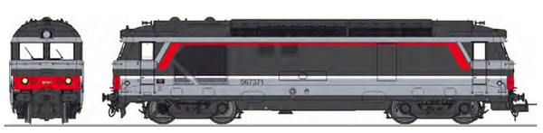 REE Modeles MB-153 - French Diesel Locomotive Class BB 67371 CHAMBERY depot, modern body, Multiservice Era V-VI - ANALOG